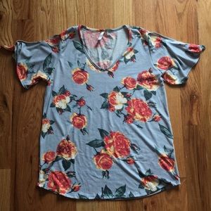 Floral V-Neck Tee